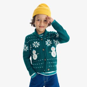 Kids shawl cardigan in frosty friends